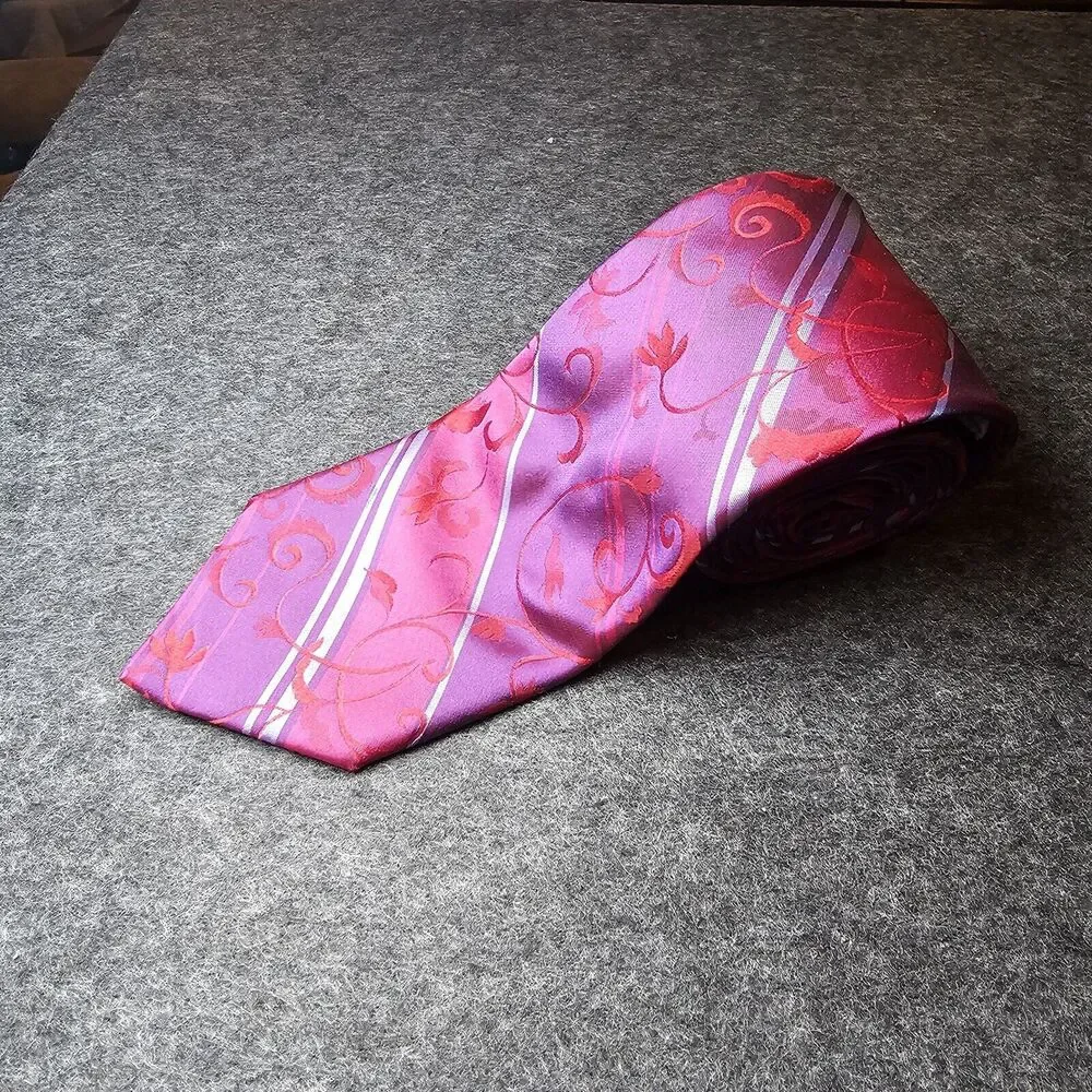 Ted Baker Repp Silk Tie Designer London Luxury USA Stripe 59
